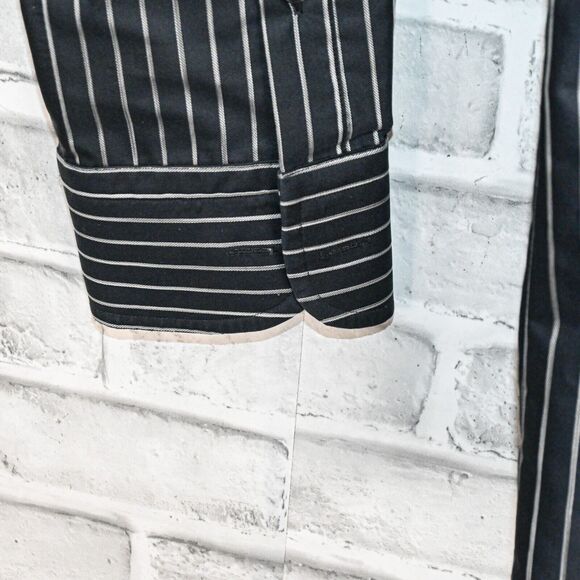 ETON of SWEDEN Men's Black Stripe Dress Shirt cuffs for Cufflinks size 15 1/2 - Picture 4 of 7